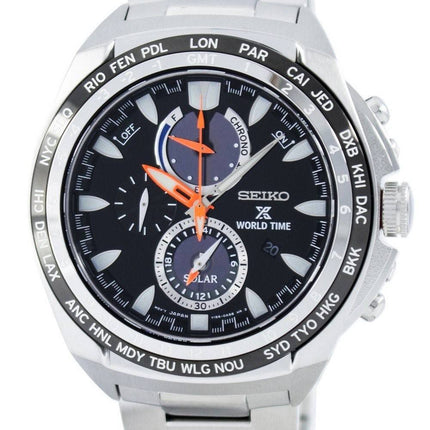 Seiko Prospex solaire mondial temps chronographe Power Reserve SSC487 SSC487P1 SSC487P montre homme