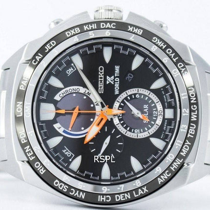 Seiko Prospex solaire mondial temps chronographe Power Reserve SSC487 SSC487P1 SSC487P montre homme
