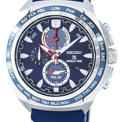 Seiko Prospex solaire mondial temps chronographe Power Reserve SSC489 SSC489P1 SSC489P montre homme