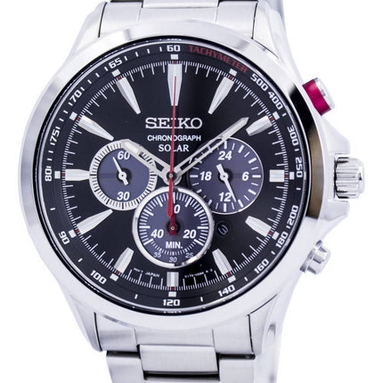 Montre Seiko solaire chronographe tachymètre SSC493 SSC493P1 SSC493P hommes