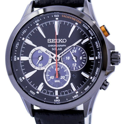 Montre Seiko solaire Chronographe Tachymètre SSC499 SSC499P1 SSC499P hommes