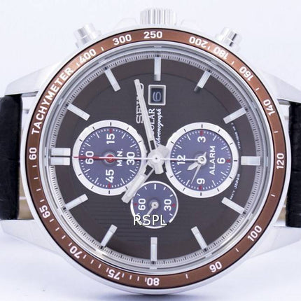 Montre Seiko solaire alarme chronographe SSC503 SSC503P1 SSC503P hommes