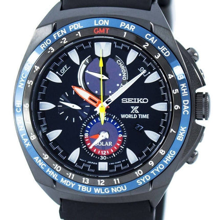 Montre Seiko Prospex monde temps solaire Chronograph SSC551 SSC551P1 SSC551P hommes