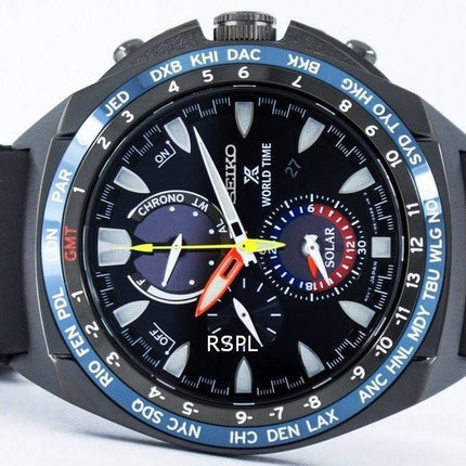 Montre Seiko Prospex monde temps solaire Chronograph SSC551 SSC551P1 SSC551P hommes