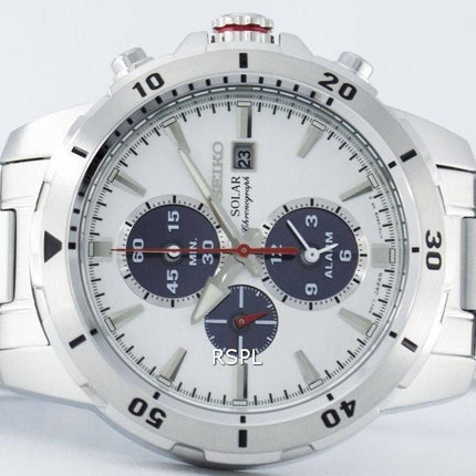 Montre Seiko chronographe solaire alarme SSC553 SSC553P1 SSC553P hommes