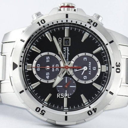 Montre Seiko chronographe solaire alarme SSC557 SSC557P1 SSC557P hommes