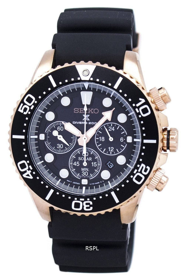 Montre Homme Seiko Prospex Diver&#39,s Solar Chronographe SSC618 SSC618P1 SSC618P