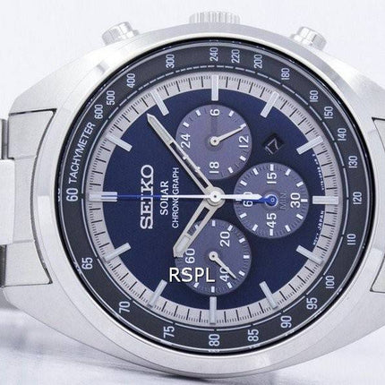 Montre Seiko solaire chronographe tachymètre SSC619 SSC619P1 SSC619P hommes