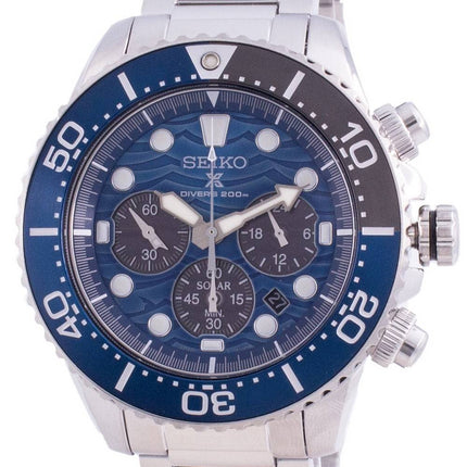 Montre pour homme Seiko Prospex Diver Save The Ocean SSC741 SSC741P1 SSC741P Solar Chronograph Special Edition 200M