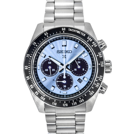 Montre homme Seiko Prospex Crystal Trophy Speedtimer chronographe cadran bleu solaire SSC935P1 100 m