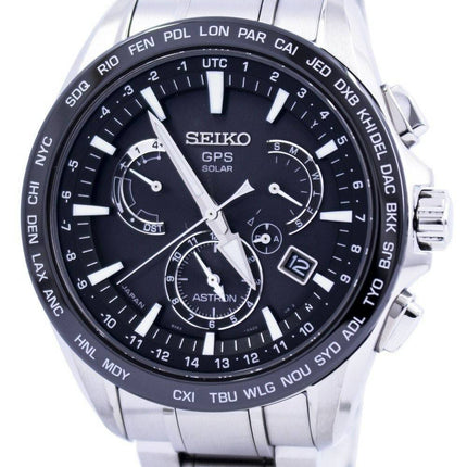 Montre Seiko Astron GPS solaire Dual Time Japon Made SSE077 SSE077J1 SSE077J hommes