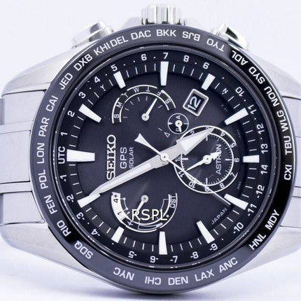 Montre Seiko Astron GPS solaire Dual Time Japon Made SSE077 SSE077J1 SSE077J hommes