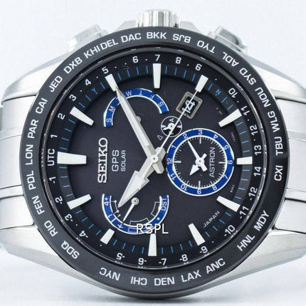 Seiko Astron GPS solaire Dual Time Japon fait SSE107 SSE107J1 SSE107J montre homme