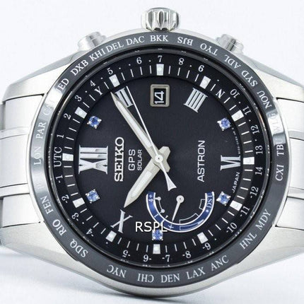 Seiko Astron Titanium GPS solaire mondial temps Japon fait SSE117 SSE117J1 SSE117J montre homme