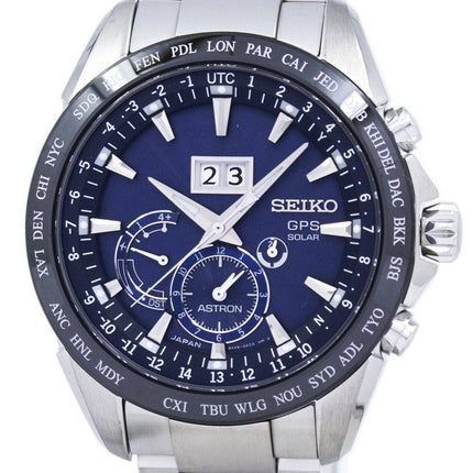 Montre Seiko Astron solaire GPS Dual Time SSE147 SSE147J1 SSE147J masculine