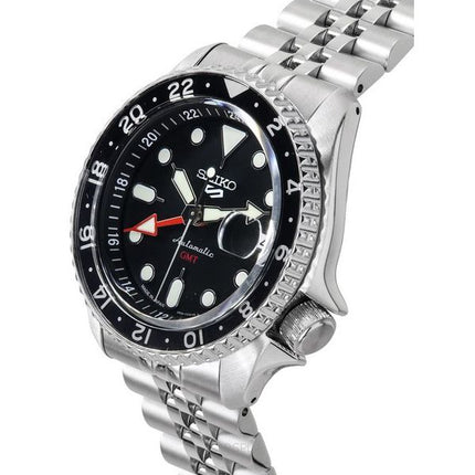 Seiko 5 Sports SKX Sports Style GMT Acier Inoxydable Cadran Noir Automatique SSK001J1 100M Montre Homme