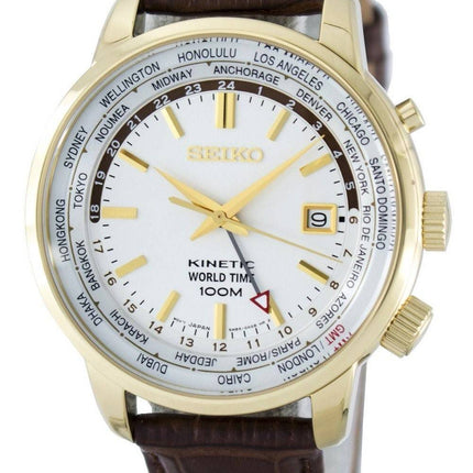 Montre Seiko Kinetic monde temps GMT SUN070 SUN070P1 SUN070P hommes