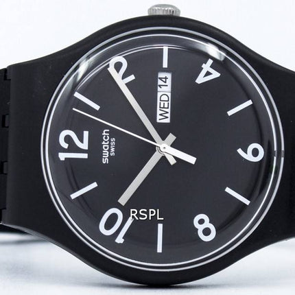 Montre unisexe Swatch Originals sauvegarde Quartz noir SUOB715