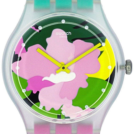 Jardin Tropical de Swatch Originals Quartz analogique SUOK132 montre unisexe