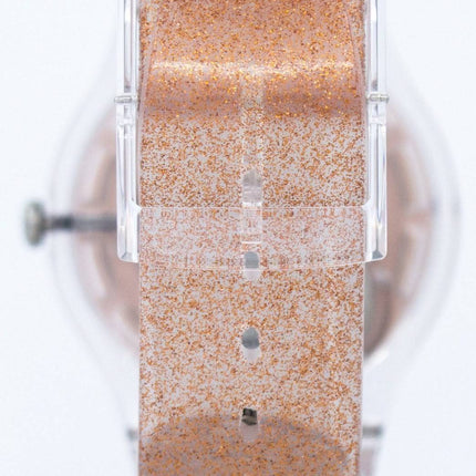 Montre unisexe Swatch Originals rose Glistar Quartz SUOK703