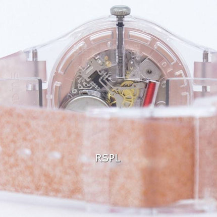 Montre unisexe Swatch Originals rose Glistar Quartz SUOK703
