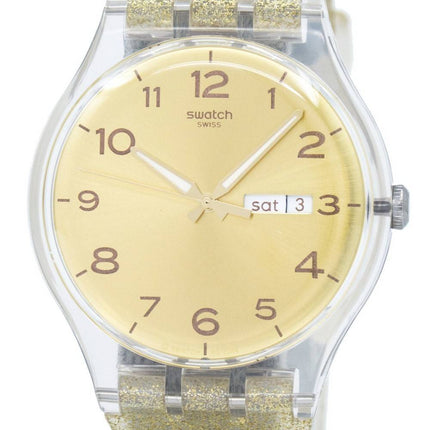 Montre unisexe Swatch Originals éclat doré Quartz SUOK704
