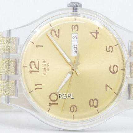 Montre unisexe Swatch Originals éclat doré Quartz SUOK704