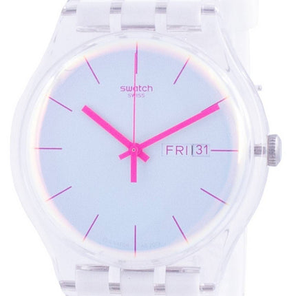 Montre Swatch Polawhite Cadran Blanc Bracelet en Silicone Quartz SUOK713 Homme