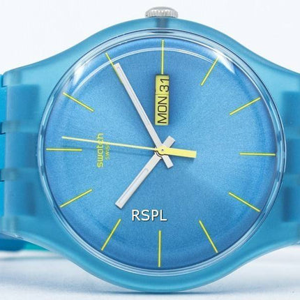 Montre unisexe Swatch Originals Turquoise Rebel Quartz SUOL700