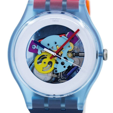 Ma montre unisexe SUOS101 de Quartz laqué de couleur Swatch Originals