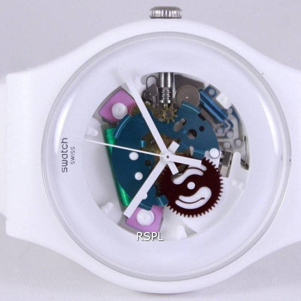 Swatch Originals Laqué Blanc Quartz Suisse SUOW100 unisexe