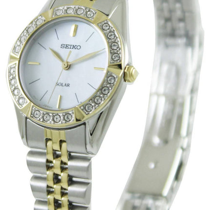 Montre Seiko solaire deux ton cristaux Swarovski SUP094P1 SUP094P féminin