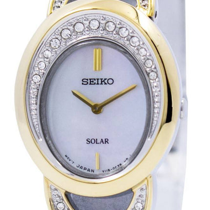 Seiko solaire Deux cristaux Tone Swarovski SUP296 SUP296P1 SUP296P Montre Femme