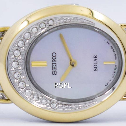 Seiko solaire Deux cristaux Tone Swarovski SUP296 SUP296P1 SUP296P Montre Femme