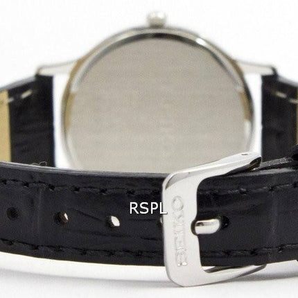 Montre Seiko solaire cadran blanc cuir sangle SUP299P1 SUP299P féminin