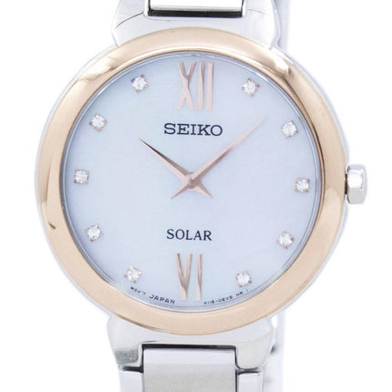 Montre Seiko classique solaire diamant Accent SUP382 SUP382P1 SUP382P féminin