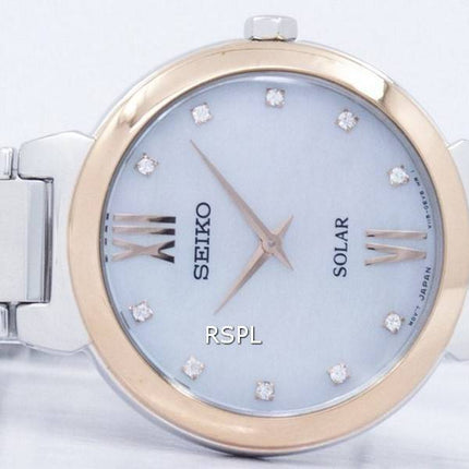 Montre Seiko classique solaire diamant Accent SUP382 SUP382P1 SUP382P féminin