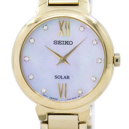Montre Seiko solaire diamant Accent SUP384 SUP384P1 SUP384P féminin