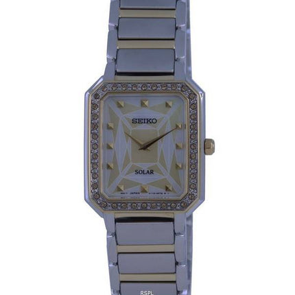 Seiko Discover More Montre pour femme solaire en acier inoxydable bicolore SUP452 SUP452P1 SUP452P