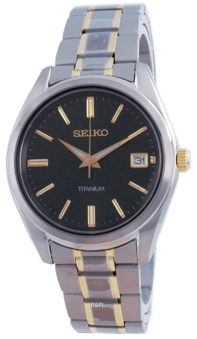 Montre pour homme Seiko Discover More Titane Quartz SUR377 SUR377P1 SUR377P 100M