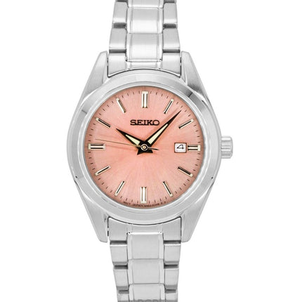 Montre femme Seiko Conceptual SUR529P1 en acier inoxydable, cadran rose, quartz, étanche à 100 m