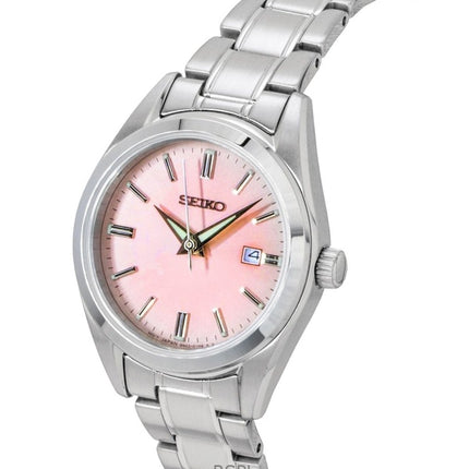 Montre femme Seiko Conceptual SUR529P1 en acier inoxydable, cadran rose, quartz, étanche à 100 m