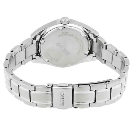 Montre Seiko Classic en acier inoxydable avec cadran bleu et quartz SUR531P1 100M pour femme