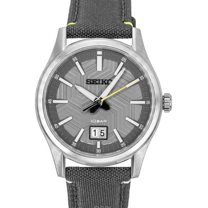 Montre homme Seiko Conceptual SUR543P1 à quartz, bracelet en nylon, cadran gris, étanche à 100 m