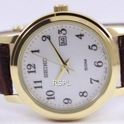 Montre Seiko Quartz cuir sangle SUR822P1 SUR822P féminin