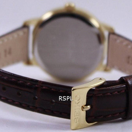 Montre Seiko Quartz cuir sangle SUR822P1 SUR822P féminin