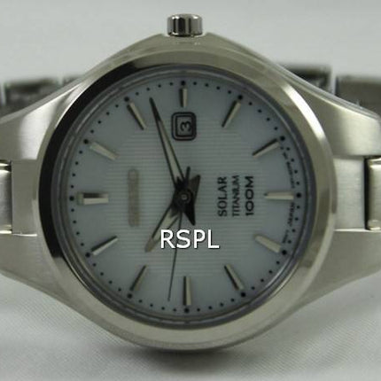 Montre Seiko titane solaire 100M SUT199P1 SUT199P féminin
