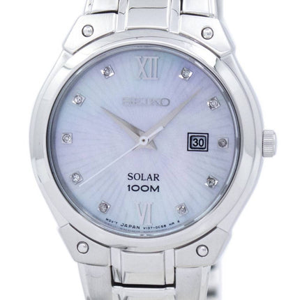 Montre Seiko solaire diamant Accent SUT213 SUT213P1 SUT213P féminin