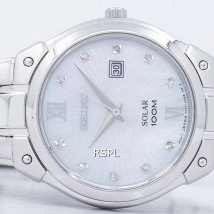 Montre Seiko solaire diamant Accent SUT213 SUT213P1 SUT213P féminin