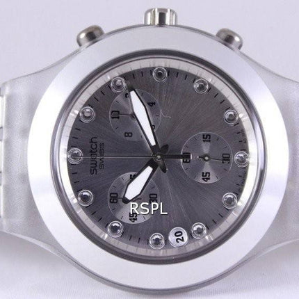 Swatch Irony Diaphane Full-Blooded Argent Chronographe SVCK4038G unisexe